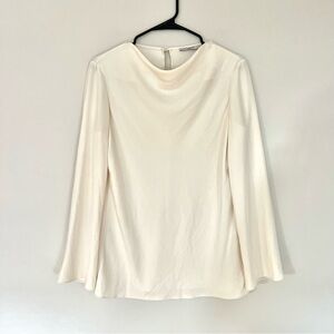 MM Lafleur Cream White Long Sleeve Blouse